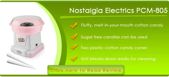 Nostalgia Electrics PCM-805 Hard Candy Sugar Free Cotton Candy Maker